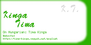 kinga tima business card